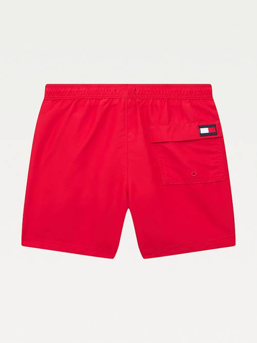 Tommy Hilfiger TH Established Drawstring Mid Length Shorts Fürdőruha Fiú Piros | TH293RXS