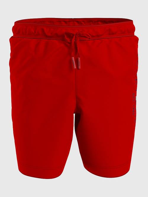 Tommy Hilfiger TH Established Drawstring Mid Length Shorts Fürdőruha Fiú Piros | TH293RXS