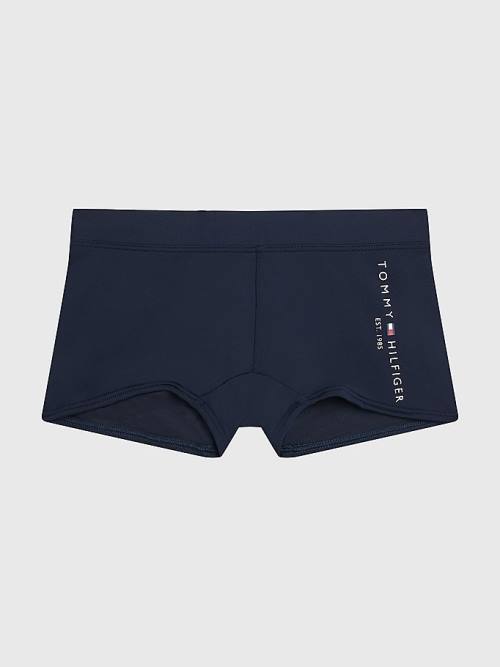 Tommy Hilfiger TH Established Logo Shorts Fürdőruha Fiú Kék | TH638YGK