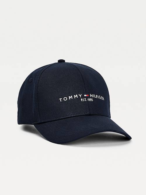 Tommy Hilfiger TH Established Organic Pamut Cap Kalap Férfi Kék | TH317EOD