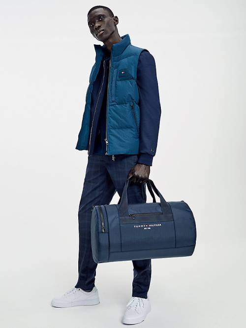 Tommy Hilfiger TH Established Recycled Polyester Duffle Táska Férfi Kék | TH325GAC