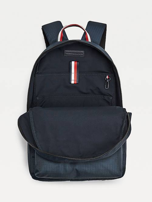 Tommy Hilfiger TH Established Recycled Polyester Backpack Táska Férfi Kék | TH506MLC