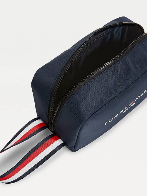 Tommy Hilfiger TH Established Recycled Washbag Táska Férfi Kék | TH791DZH