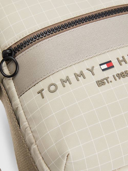 Tommy Hilfiger TH Established Small Reporter Táska Férfi Bézs | TH579XMC