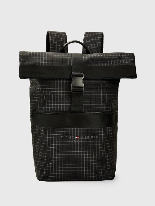 Tommy Hilfiger TH Established Urban Backpack Táska Férfi Fekete | TH029CWR