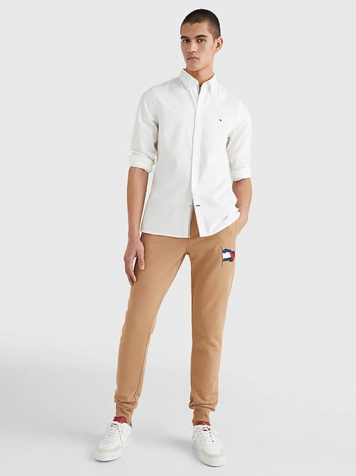 Tommy Hilfiger TH Flex Dobby Slim Fit Ingek Férfi Fehér | TH083LFB