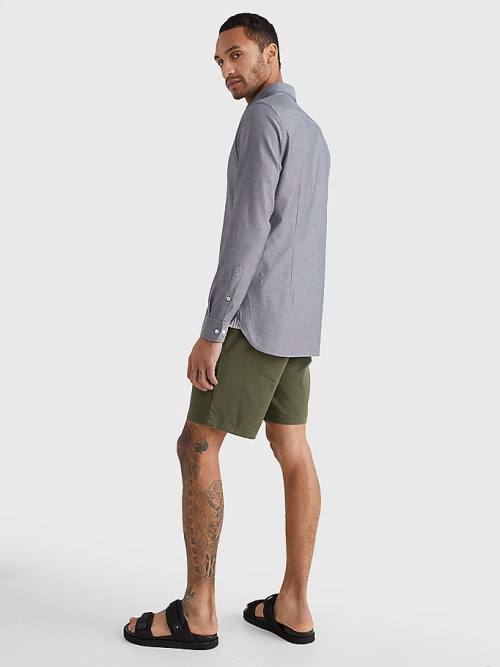 Tommy Hilfiger TH Flex Dobby Slim Fit Ingek Férfi Kék | TH593DHW