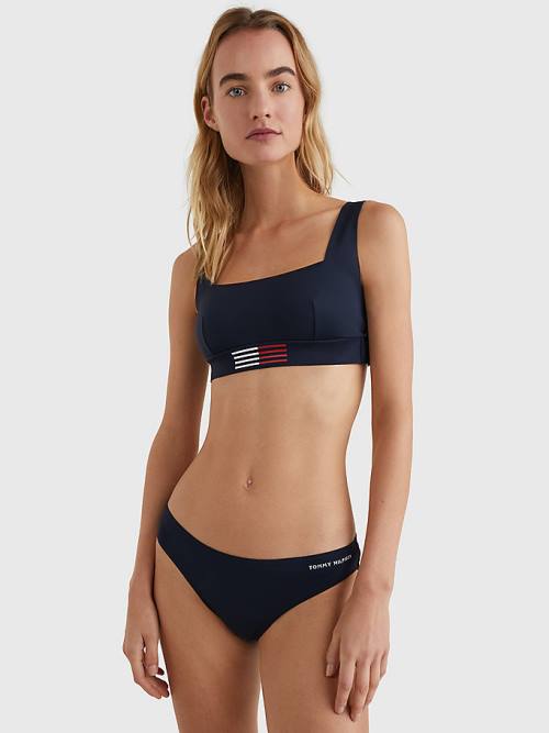 Tommy Hilfiger TH Flex Flag Bikini Bottoms Fürdőruha Női Kék | TH036HZF