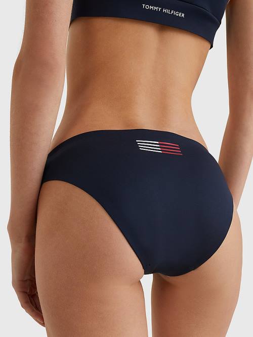 Tommy Hilfiger TH Flex Flag Bikini Bottoms Fürdőruha Női Kék | TH036HZF