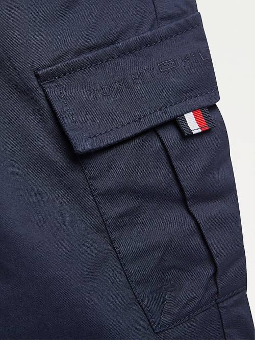 Tommy Hilfiger TH Flex Pull-On Cargo Nadrág Fiú Kék | TH903MQG