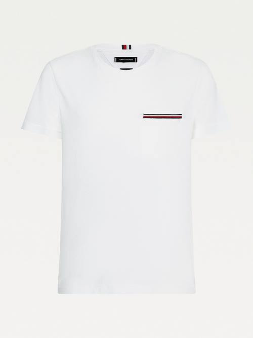 Tommy Hilfiger TH Flex Signature Detailing Póló Férfi Fehér | TH508TUW