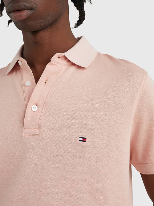 Tommy Hilfiger TH Flex Slim Fit Póló Férfi Rózsaszín | TH015UAK