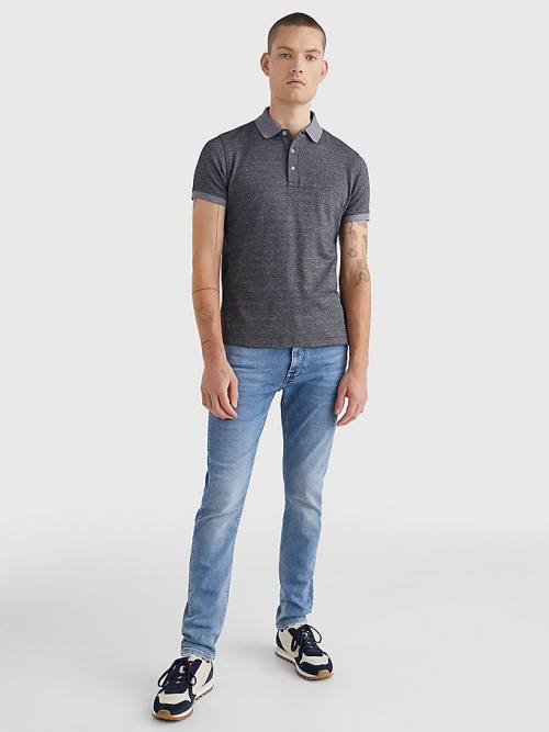 Tommy Hilfiger TH Flex Slim Fit Póló Férfi Kék | TH169BAN