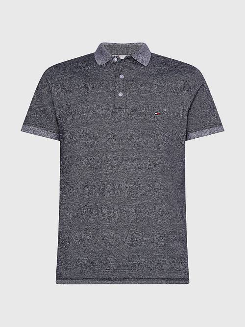 Tommy Hilfiger TH Flex Slim Fit Póló Férfi Kék | TH169BAN