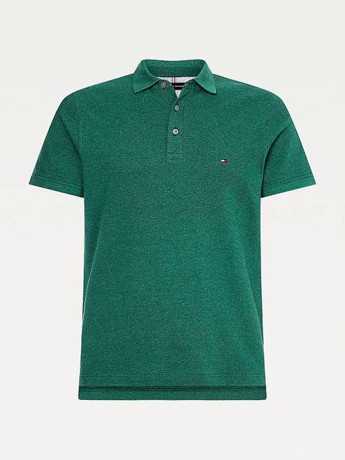 Tommy Hilfiger TH Flex Slim Fit Póló Férfi Zöld | TH198GPC