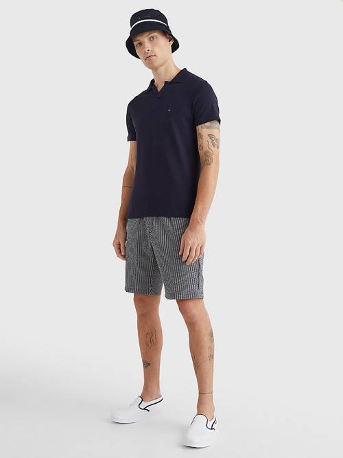 Tommy Hilfiger TH Flex Slim Fit Póló Férfi Kék | TH243MQX