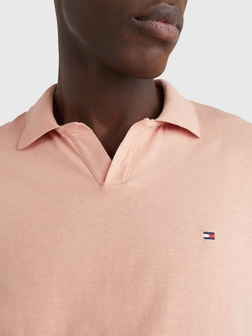 Tommy Hilfiger TH Flex Slim Fit Póló Férfi Narancssárga | TH307PYQ