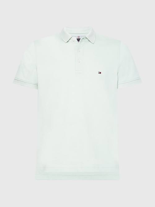 Tommy Hilfiger TH Flex Slim Fit Póló Férfi Zöld | TH354UDQ