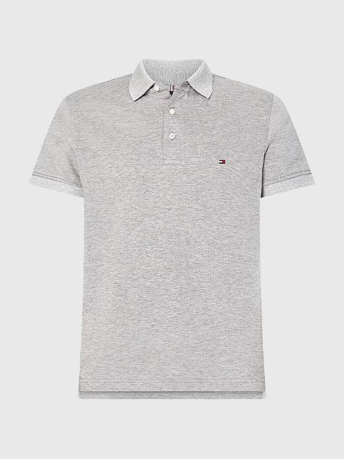 Tommy Hilfiger TH Flex Slim Fit Póló Férfi Szürke | TH574DBM