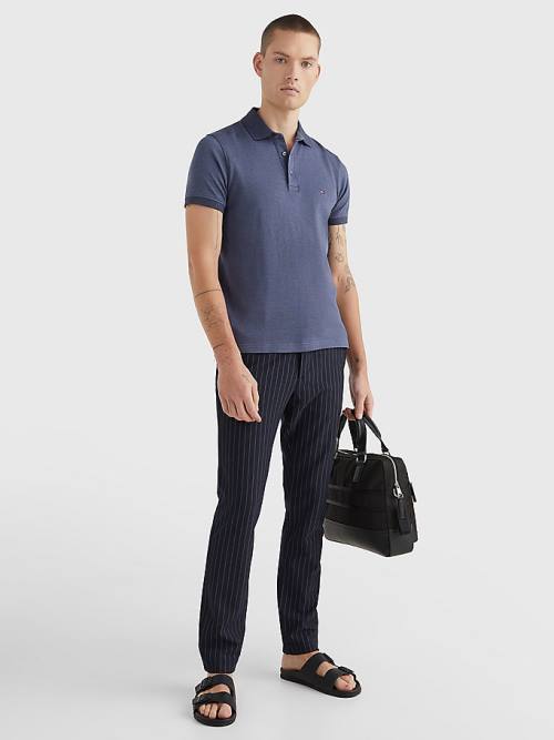 Tommy Hilfiger TH Flex Slim Fit Póló Férfi Kék | TH674HIX