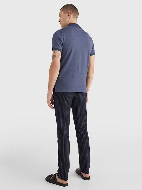 Tommy Hilfiger TH Flex Slim Fit Póló Férfi Kék | TH674HIX