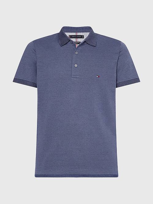 Tommy Hilfiger TH Flex Slim Fit Póló Férfi Kék | TH674HIX