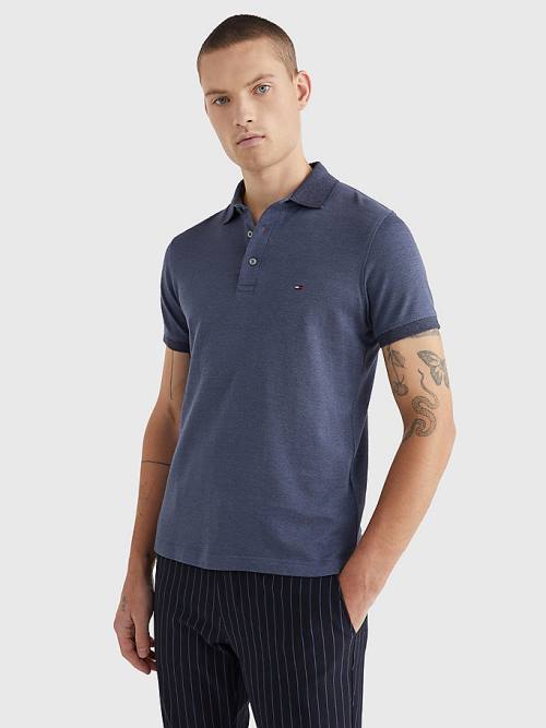 Tommy Hilfiger TH Flex Slim Fit Póló Férfi Kék | TH674HIX