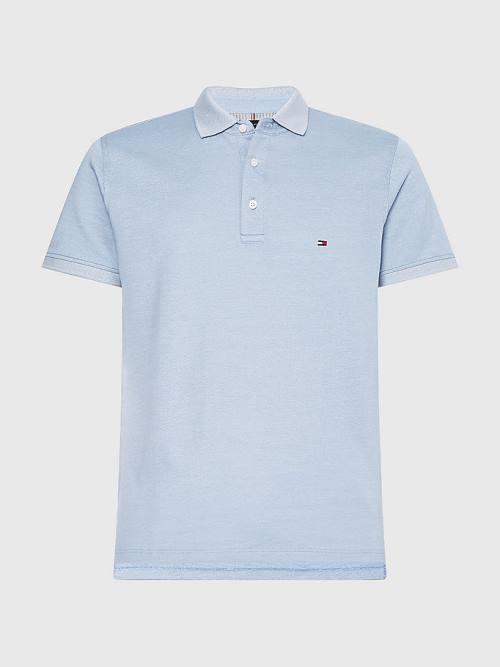 Tommy Hilfiger TH Flex Slim Fit Póló Férfi Kék | TH932COZ