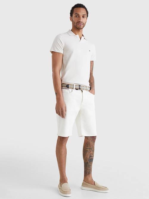 Tommy Hilfiger TH Flex Slim Fit Póló Férfi Bézs | TH965QNX