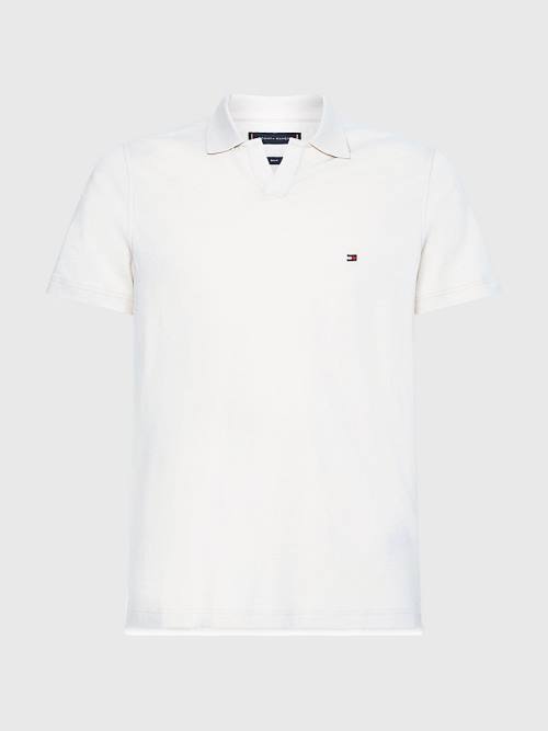 Tommy Hilfiger TH Flex Slim Fit Póló Férfi Bézs | TH965QNX