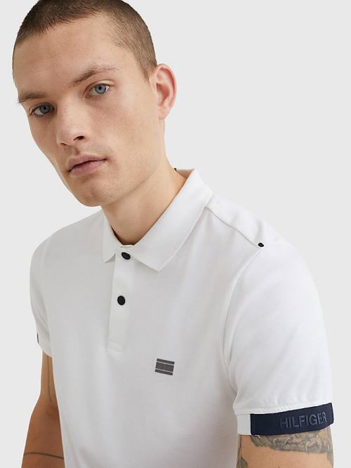 Tommy Hilfiger TH Flex Tech Essentials Slim Póló Férfi Fehér | TH482FLP