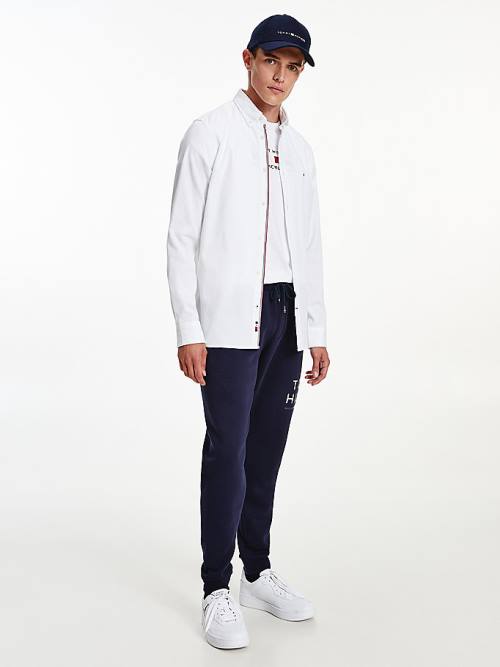 Tommy Hilfiger TH Flex Waffle Slim Fit Ingek Férfi Fehér | TH572WUX