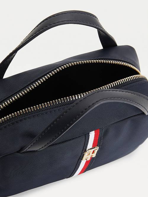 Tommy Hilfiger TH Interlock Makeup Case Táska Női Kék | TH130NPC