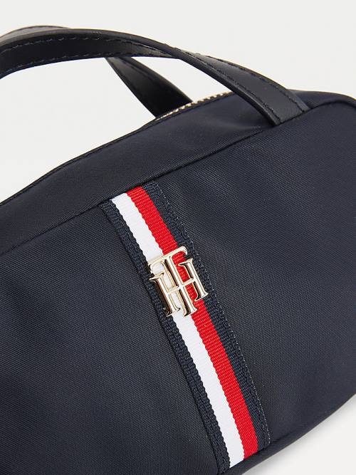 Tommy Hilfiger TH Interlock Makeup Case Táska Női Kék | TH130NPC