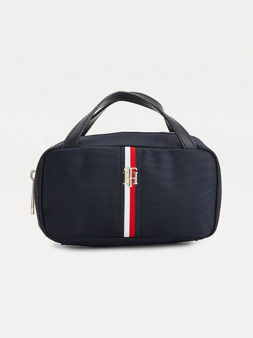 Tommy Hilfiger TH Interlock Makeup Case Táska Női Kék | TH130NPC