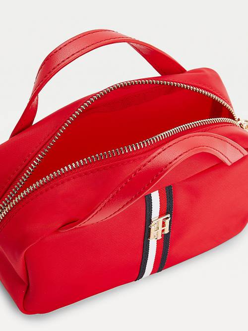 Tommy Hilfiger TH Interlock Makeup Case Táska Női Piros | TH146UDR