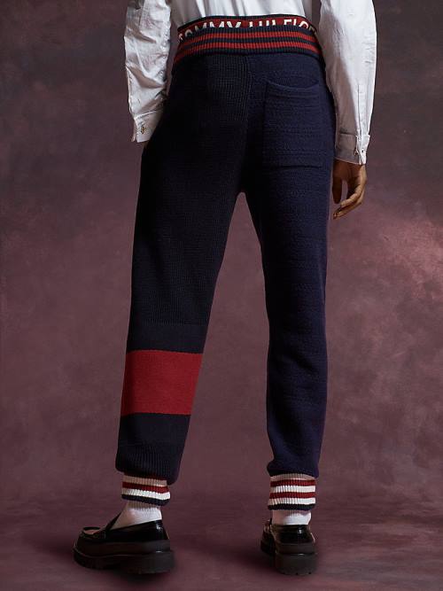 Tommy Hilfiger TH Kollekciók Flag Icon Joggers Nadrág Férfi Kék | TH724NXK