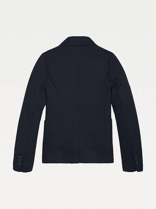 Tommy Hilfiger TH Kényelem Stretch Jersey Blazer Kabát Fiú Kék | TH137KUF