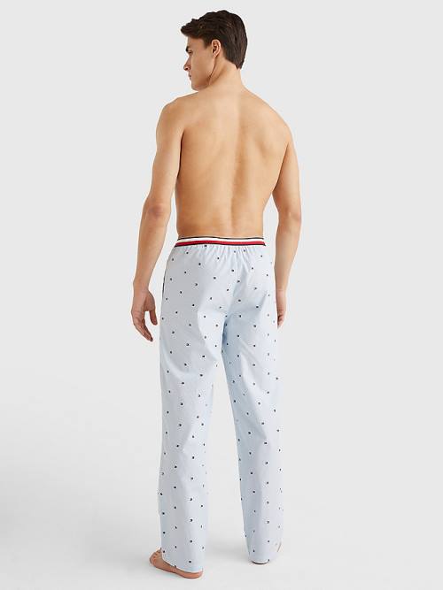 Tommy Hilfiger TH Modern Ithaca Stripe Loungewear Trousers Pizsama Férfi Kék | TH168SYA