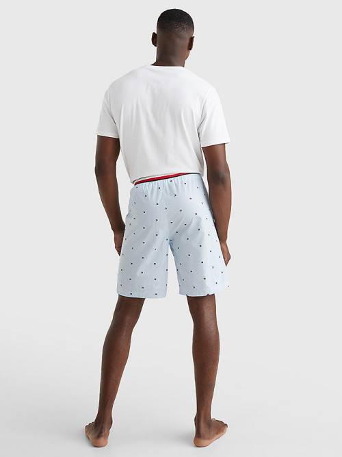 Tommy Hilfiger TH Modern Ithaca Stripe Shorts Pizsama Férfi Kék | TH527CNS