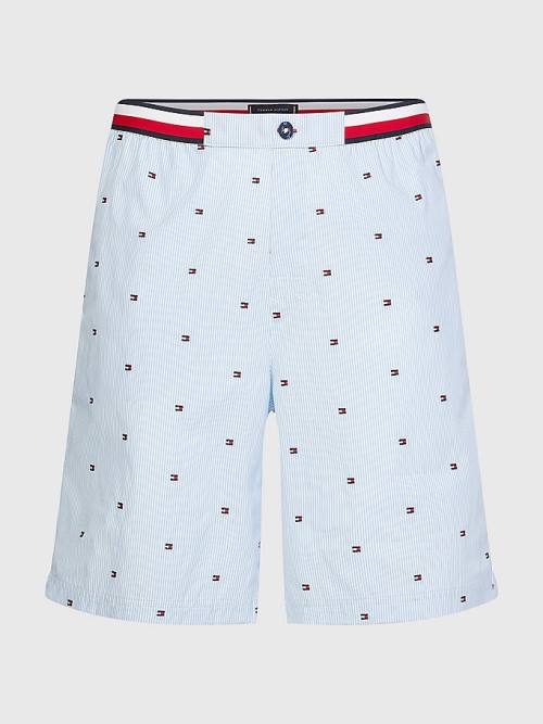 Tommy Hilfiger TH Modern Ithaca Stripe Shorts Pizsama Férfi Kék | TH527CNS