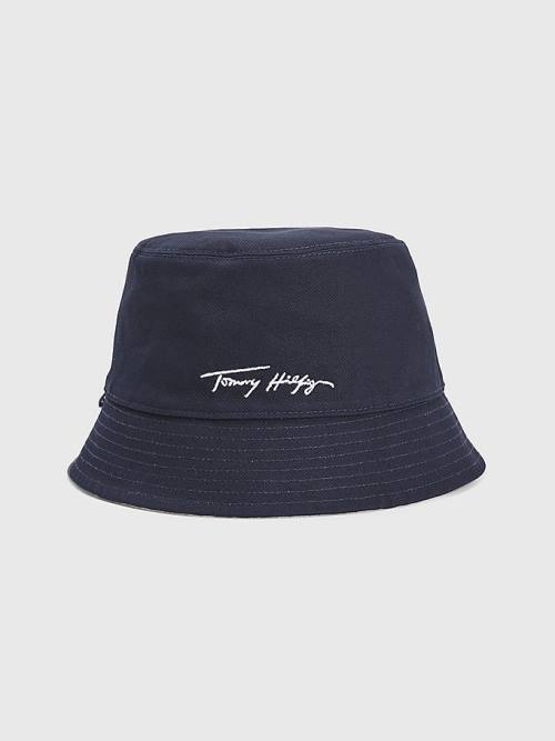 Tommy Hilfiger TH Modern Reversible Bucket Kalap Férfi Kék | TH408UGO