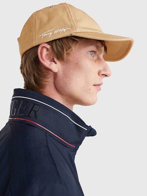 Tommy Hilfiger TH Modern Signature Embroidery Cap Kalap Férfi Khaki | TH186LHO