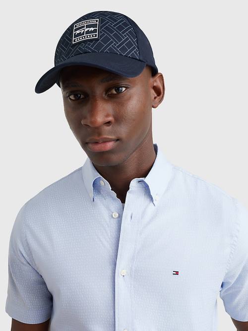 Tommy Hilfiger TH Modern Signature Patch Cap Kalap Férfi Kék | TH876VCT