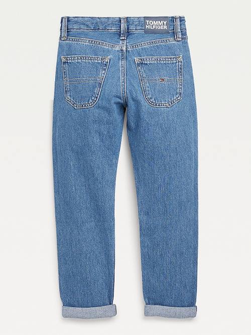 Tommy Hilfiger TH Modern Straight Logo Farmer Fiú Denim | TH432EZA