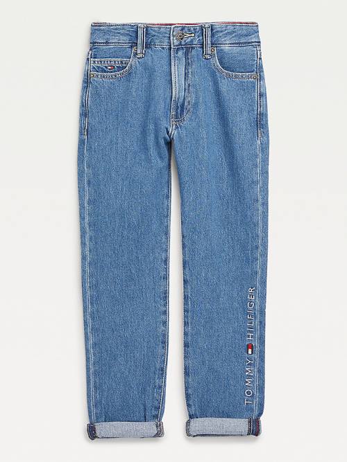 Tommy Hilfiger TH Modern Straight Logo Farmer Fiú Denim | TH432EZA