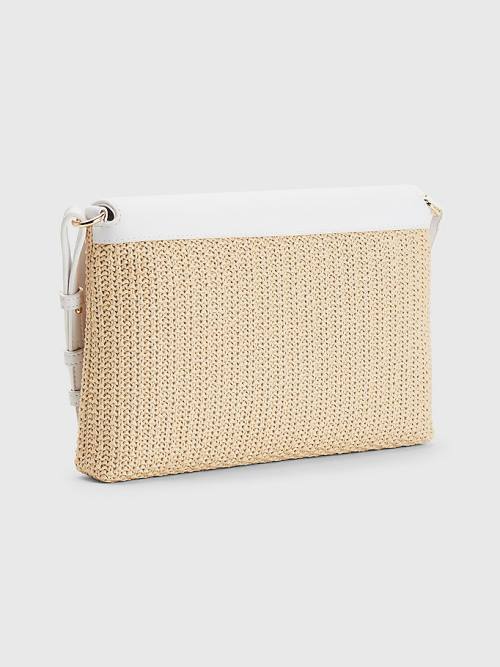 Tommy Hilfiger TH Modern Straw Clutch Táska Női Fehér | TH578OSH