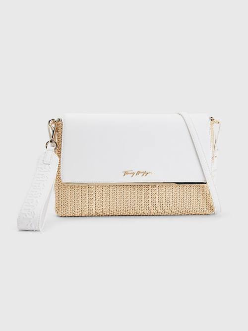 Tommy Hilfiger TH Modern Straw Clutch Táska Női Fehér | TH578OSH