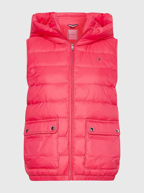 Tommy Hilfiger TH Protect Csuklyás Padded Vest Dzseki Női Rózsaszín | TH427CBK