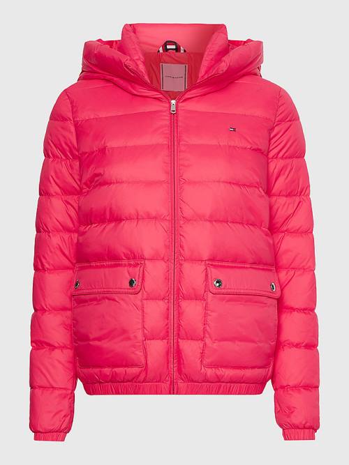 Tommy Hilfiger TH Protect Csuklyás Padded Kabát Női Rózsaszín | TH719SDP